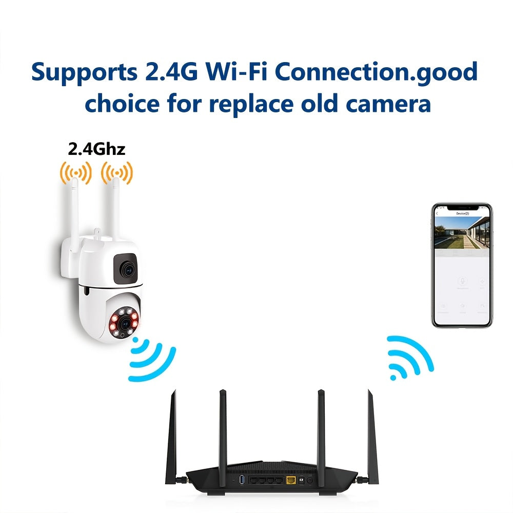 YI Indoor Dual-Lens Pan/Tilt Security Camera — 360° & Color Night Vision
