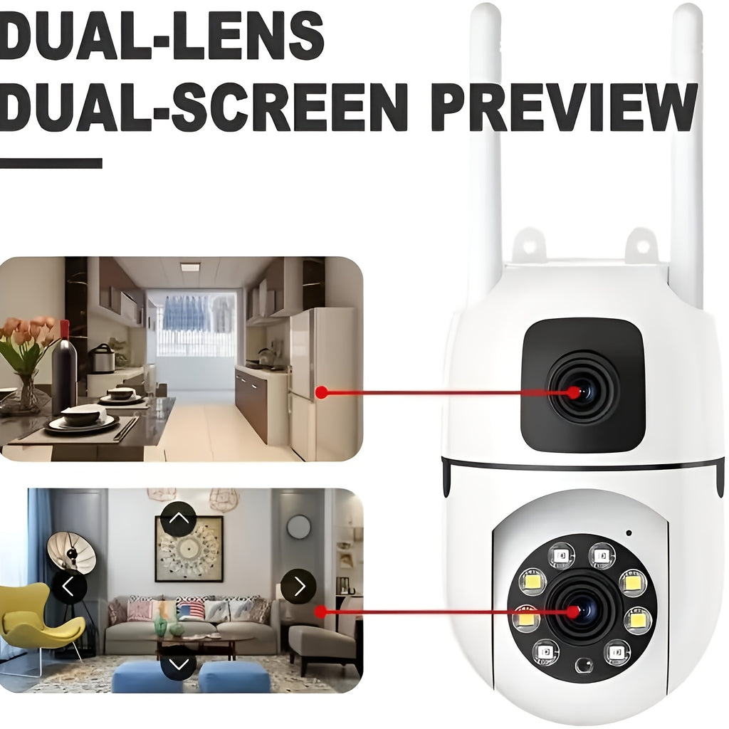 YI Indoor Dual-Lens Pan/Tilt Security Camera — 360° & Color Night Vision