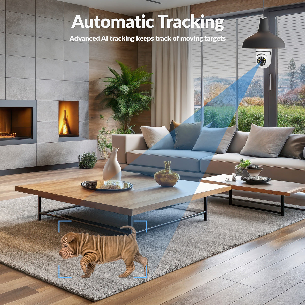 Automatic motion tracking with a Wi-Fi bulb security camera