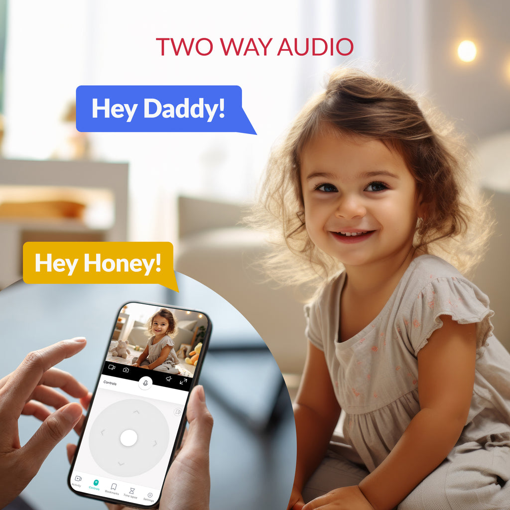 Two-way audio monitoring with the YI 2K indoor security camera